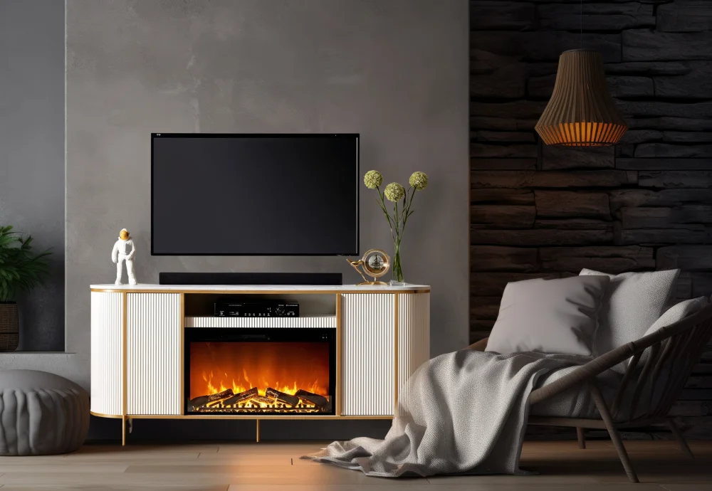 electric fireplace console